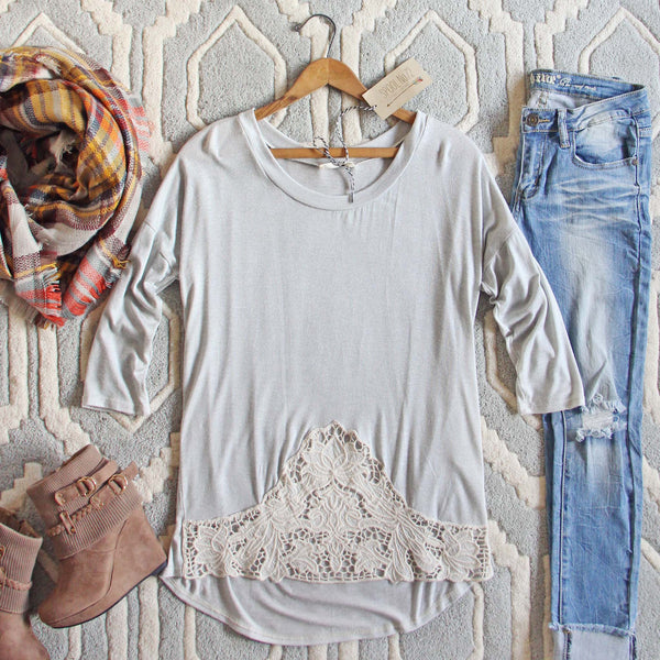 The Frosty Lace Tee: Featured Product Image
