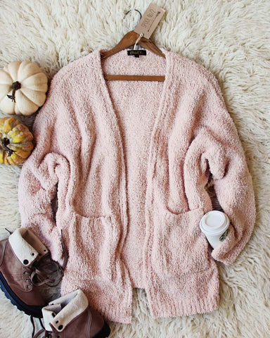 Fuzzy Wuzzy Cardigan in Pink