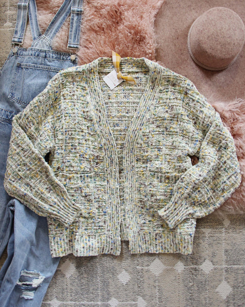 Gingham Confetti Sweater in Sage: Featured Product Image