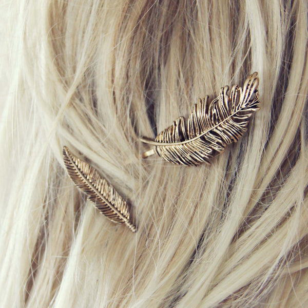 The Golden Feather Hair Pins: Featured Product Image