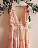 Grecian Lace Dress in Pink: Alternate View #1