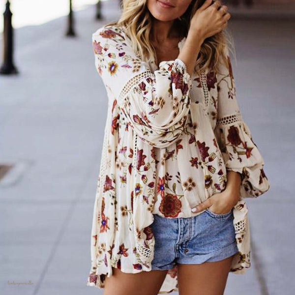 Gypsum Floral Tunic: Featured Product Image
