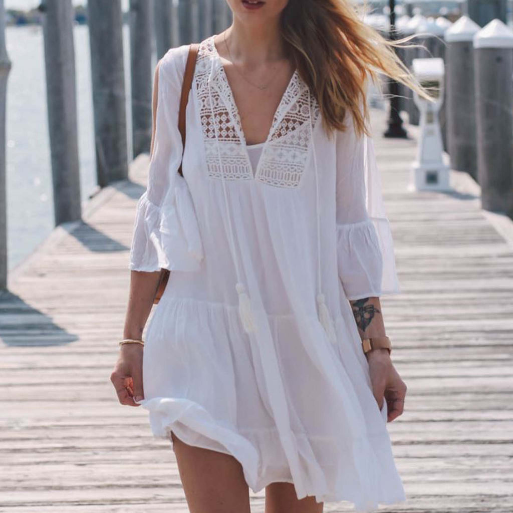 Gypsum Sands Tunic Dress, Gorgeous white summer dresses from Spool 72 ...