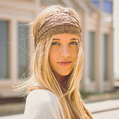 Gypsy Lace Headwrap in Sand