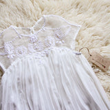 The Hallie Dress in White (wholesale): Alternate View #3