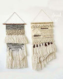 Hand-Woven Wall Hanging in Sand: Alternate View #1
