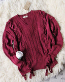 Harlow Lace-up Sweater: Alternate View #1