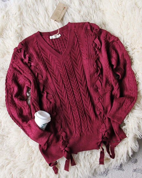 Harlow Lace-up Sweater: Featured Product Image