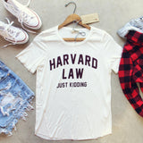 Harvard Law Tee: Alternate View #1