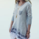 Heathered Lace Sweater: Alternate View #2