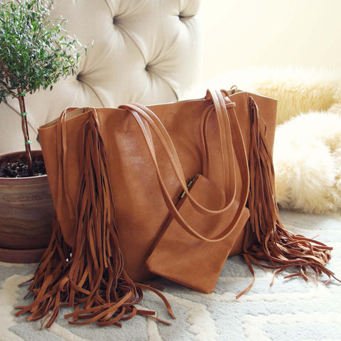 Honey & Bourbon Fringe Tote