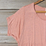 Honey & Lace Cozy Tee in Pink: Alternate View #2
