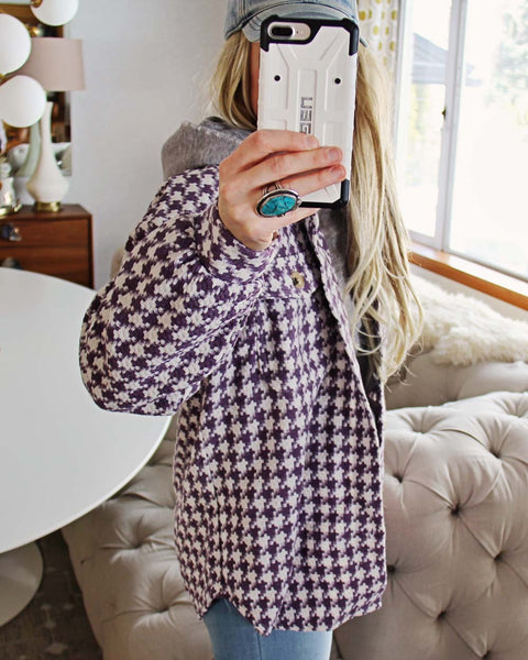 Houndstooth Sweet Shacket: Featured Product Image