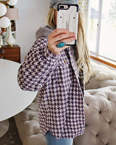 Houndstooth Sweet Shacket