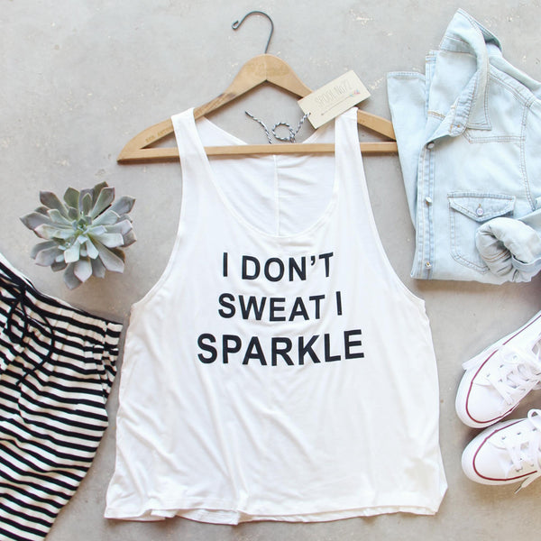 I Don't Sweat I Sparkle Tank: Featured Product Image