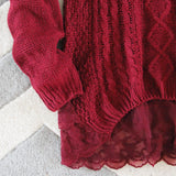 Iced Lace Sweater in Sweetheart: Alternate View #3