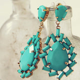 Iced Turquoise Earrings: Alternate View #2