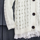 Jack Frost Lace Fisherman's Sweater: Alternate View #3