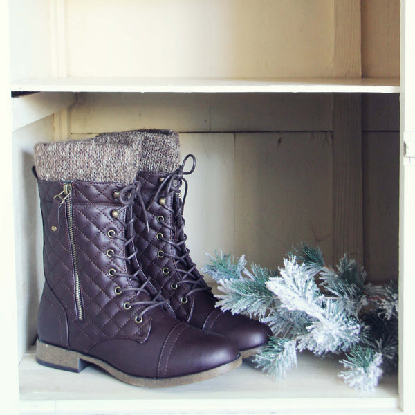 Jack Pine Sweater Boots in Brown: Featured Product Image