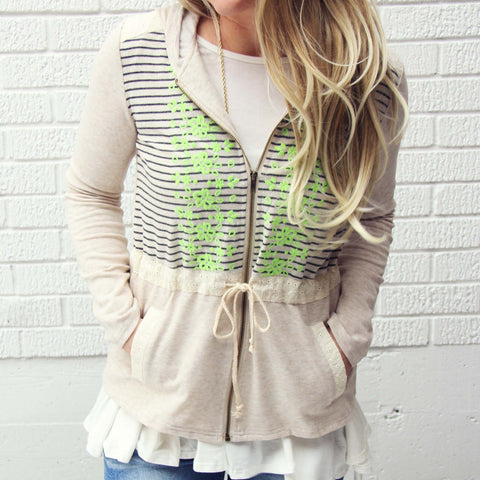 January Stripe Hoodie