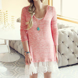 Lace Cactus Dress in Pink: Alternate View #1