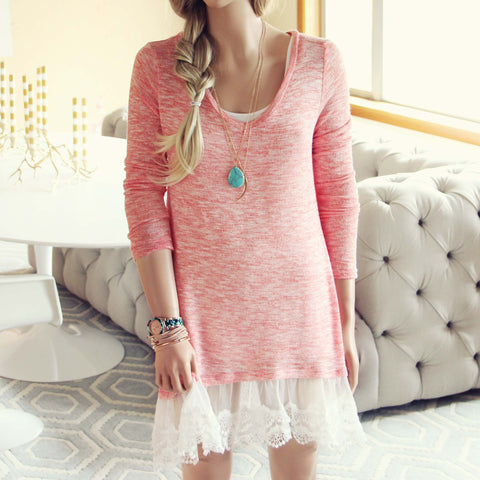 Lace Cactus Dress in Pink