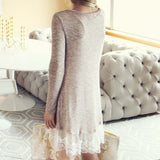 Lace Cactus Dress in Taupe: Alternate View #4