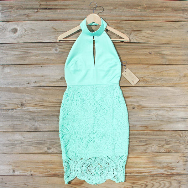 Ancient Lace Dress in Mint: Featured Product Image
