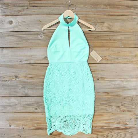 Ancient Lace Dress in Mint