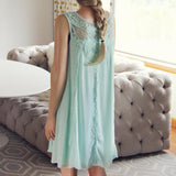Lace Gypsy Dress in Sage: Alternate View #4