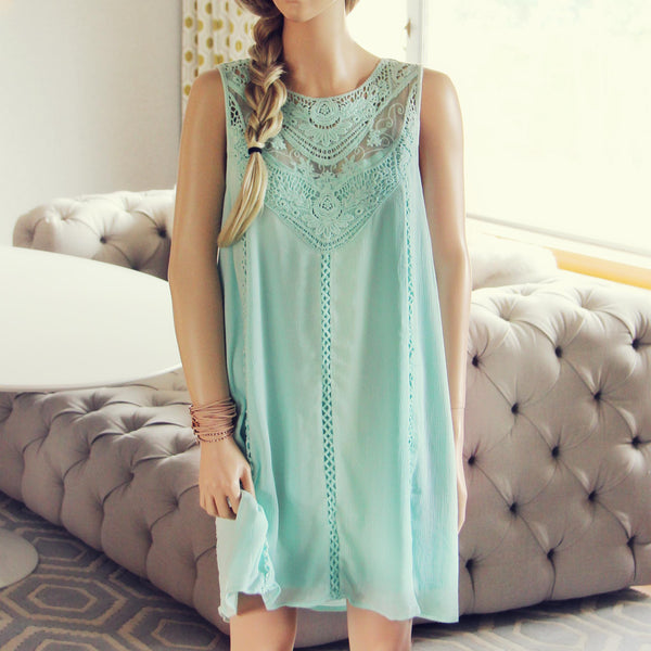 Lace Gypsy Dress in Sage: Featured Product Image