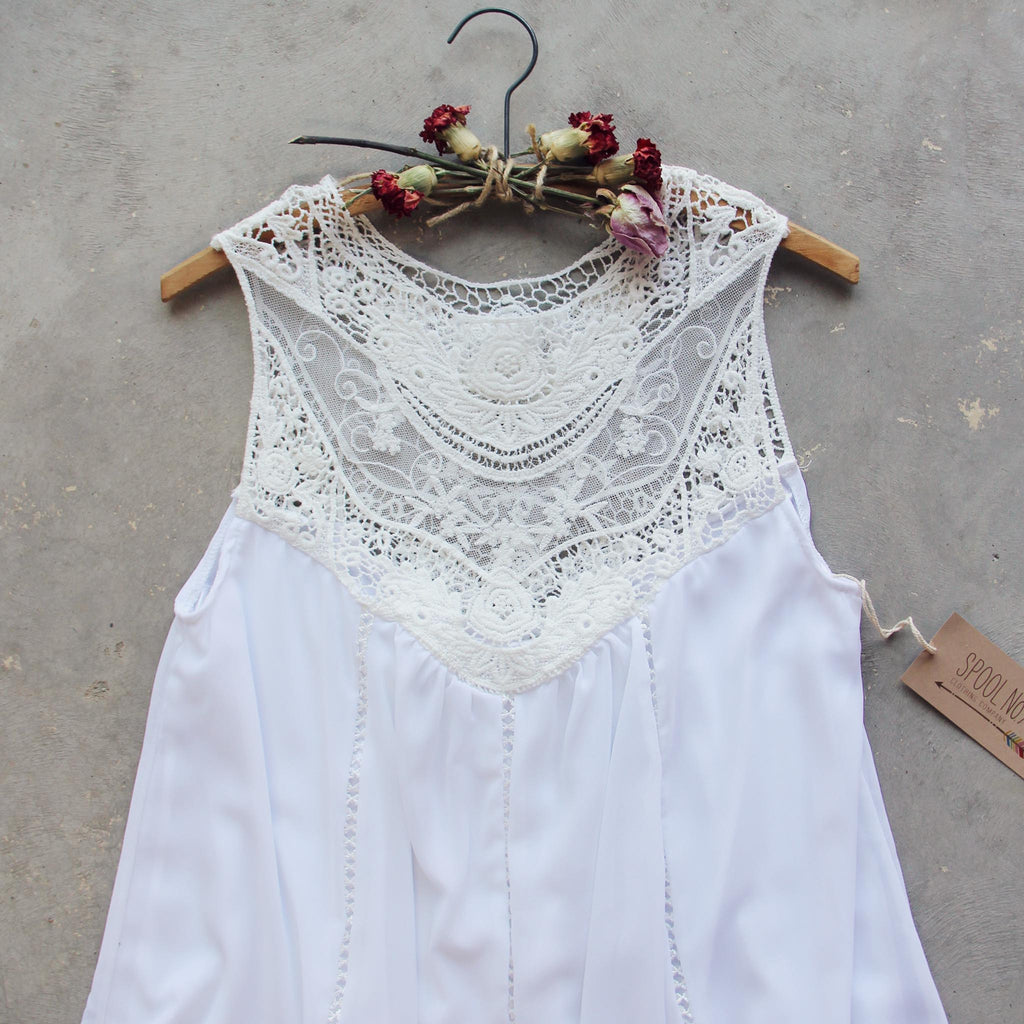 Lace Gypsy Dress in White, Women's Bohemian Dresses from Spool 72. | Spool No.72 Lace Gypsy Dress in White, Women's Bohemian Dresses from Spool 72. | Spool No.72