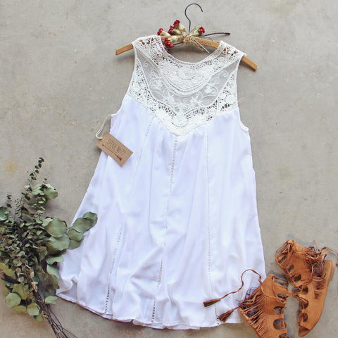Lace Gypsy Dress in White