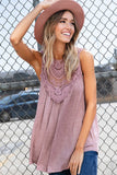 Lace Gypsy Tank in Taupe: Alternate View #2