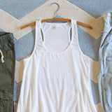 The Lace Hem Layering Tank in White: Alternate View #2