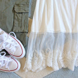 The Lace Hem Layering Tank in White: Alternate View #3