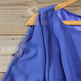 Lace and Quartz Dress in Lapis: Alternate View #2