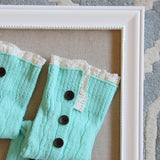 Winter Lace Boot Socks in Mint: Alternate View #2