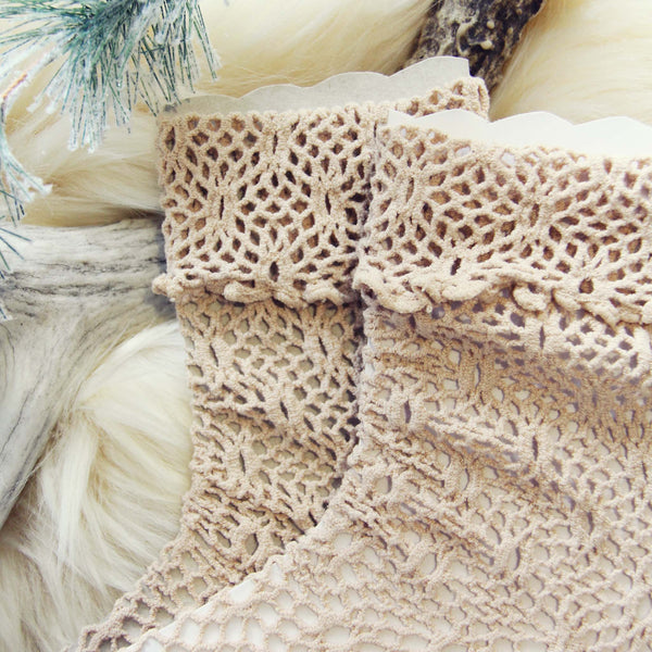 Lace & Snow Socks in Oatmeal, Cozy Knit Socks from Spool 72. | Spool No.72