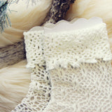 Lace & Snow Socks in Winter: Alternate View #2