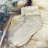 Lace & Snow Socks in Winter: Alternate View #1