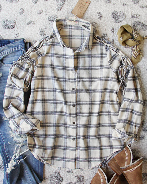 Tied Plaid Top: Featured Product Image