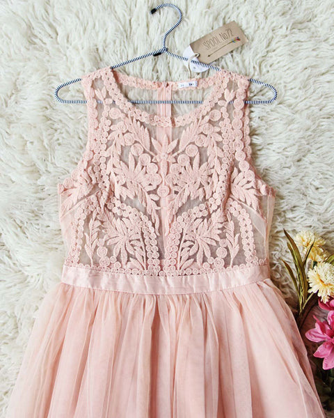 Laced in Sky Dress in Pink: Featured Product Image