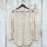 Laced in Snow Blouse in Cream: Alternate View #4