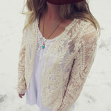 Laced in Snow Cardigan: Alternate View #4