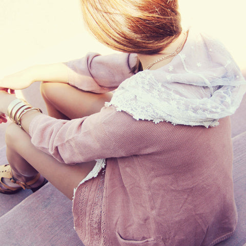 Laced Moon Hoodie in Pink