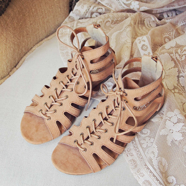 Laced Sand Sandals: Featured Product Image