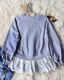 Laced Sweatshirt in Heather Gray: Alternate View #5