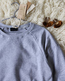 Laced Sweatshirt in Heather Gray: Alternate View #4