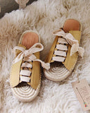 Laced Espadrilles in Mustard: Alternate View #4